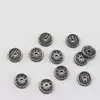 Cuentas separadoras de aleación de plata Xizang envejecida de nueve palacios y ocho trigramas, cuentas planas de moneda de fantasma de montaña de estilo étnico, cuentas separadoras de pulsera decorativas