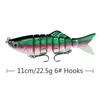 Nuevo mejor vendedor de Amazon señuelo de pesca multi-sección para carpa 11cm/22.5g minopo suministros de pesca