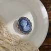 Broche Cabeça de Beleza em Relevo Medieval Europeu e Americano Transfronteiriço, Acessórios de Vestuário com Retrato Estilo Corte Vintage Atacado