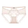 Nuevas Bragas Sexy de Encaje Francés para Mujer con Entrepierna Antibacteriana de Algodón Puro Cintura Media Ligeras Transpirables Braguitas Triángulo Chica Puro Deseo