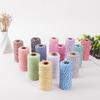 Corda de Algodão Bicolor de 2mm com Dois Fios Artesanato DIY Decoração Embalagem de Presente Corda de Algodão Corda para Zongzi Corda para Etiqueta 100m