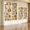 Estante de Aço para Biblioteca, Estante Doméstica de Chão, Estante Simples de Aço, Estante de Livros Infantil para Sala de Estar, Estante de Aço