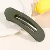 Presilha Grande de Bico de Pato Fosca em Cores Doces, Elegante e Simples, Versátil para Penteados na Nuca, Franja e Cabelo Solto