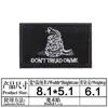 Parche de Tela Bordado Blanco y Negro Borde Rojo Impreso Velcro Criaturas Animales Insignia Cuadrada Parche Táctico Velcro