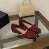 Shoe-Ren 2026 Nuevo Estilo Zapatos Franceses de Perla Cuadrados Poco Profundos de Charol para Mujer Zapatos Planos de Charol Tipo Ballet