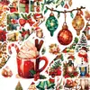 50 Pegatinas de Elementos Navideños de Raíz de Árbol de Compra Directa Transfronteriza Decoración de Regalo para Fiesta Taza de Agua Computadora Graffiti Pegatinas de PP
