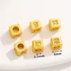 Novo Estilo Chinês Banhado a Cobre Ouro Real Contas de Gota de Óleo Espaçador Pingente Geométrico Dourado Antigo Pulseira Charme Acessórios de Joias DIY