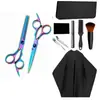 Venta al por mayor de fábrica juego de tijeras para cortar el pelo de 6 pulgadas tijeras profesionales dentadas tijeras finas para salón de belleza tijeras finas de gama media