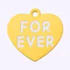 Novo Fprever Forever Coração Tag Pequena de Texto de Lado Único Pingente Chaveiro Cor de Doce Acessórios em Inglês