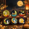 Posavasos de Esmalte Cloisonné del Festival de Medio Otoño Materiales DIY para Principiantes Taller de Construcción de Equipos Padres e Hijos Actividad Educativa