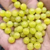 Cuentas Redondas de Jade Amarillo, Cuentas Sueltas de Jade, Cera de Abejas Amarilla Aceite de Pollo, Cuentas de Jade Amarillo, Accesorios para Pulseras, Cuentas Hechas a Mano