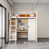 Yicai Muebles Cama de Apartamento con Mesa Debajo de la Cama Cama Individual y Doble Cama Combinada Conjunta Cama de Dormitorio para Estudiantes con Armario Escritorio