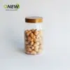 Garrafa plástica redonda de PET de 380ml, pote plástico, garrafa selada, pote de grau alimentício, embalagem para frutos do mar, frutas secas, pote para chá aromatizado em pó, lanche