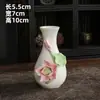 Jarrón Pequeño de Cerámica Hecho a Mano, Exquisito y Sencillo Jarrón de Cerámica Amasado a Mano Estilo Chino Nuevo, Adornos de Decoración para Escritorio del Hogar