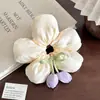 Goma para el pelo floral para coleta alta Accesorio para el pelo de tulipán de hada para la parte posterior de la cabeza