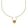 Europa y Estados Unidos joyería de moda de temperamento nuevo medieval transfronteriza anillo de acero inoxidable chapado en oro de 18K collar con colgante pequeño de amor