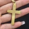 Colar com Pingente de Cruz Minimalista Europeu e Americano Transfronteiriço de Aço Inoxidável Joias da Moda Punk de Rua Personalizadas