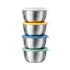 Mini Tazón para Salsa de Acero Inoxidable con Tapa, Tazón para Condimentos, Tazón para Condimentos de Cocina Doméstica, Pequeño Tazón para Porcionar Salsa