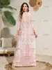 Moda Transfronteriza Ropa para Mujer Tallas Grandes Vestido Estampado Plegado Miyake Abaya
