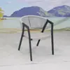 Mesas y Sillas de Exterior, Patio Jardín, Mesas y Sillas de Cuerda para Ocio al Aire Libre, Juego de Cinco Piezas, Muebles de Ratán de Cuerda para Terraza Exterior