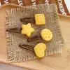 Pinza para el Cabello de Galleta Estrella Dulce y Salada, Forma de Corazón, para Niñas, Estilo Soft Girl, Pinza BB de Estudiante, Accesorio para el Cabello Ins de Celebridad de Internet Coreana