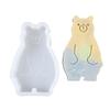 DIY Mousse Flip Açúcar Bolo de chocolate bolo de cozimento Molde urso perfumado vela artesanal sabonete gesso molde de silicone