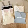 Camisola Sexy de Encaje Estilo Dulce con Parches sin Hombros Espalda Descubierta con Almohadillas de Sujetador Incorporadas Ajuste Ceñido Top Adelgazante para Mujer Verano