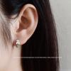 Clip para Oreja de Plata Esterlina S925 Aretes de Oso Retro Estilo Coreano Joyería Elegante Anillo de Hueso para la Oreja Moderno Accesorios de Moda Versátiles para Mujeres