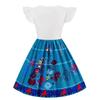2022 magia Vestido de manga volada para niñas de Full House ropa de anime Encanto Mirabell falda para niños