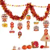 Decoraciones de Año Nuevo 2027 para Centros Comerciales, Tiendas, Año de la Oveja, Festival de Primavera, Salones de Guardería, Decoraciones de Clase, Adornos Colgantes, Montaje de Escena