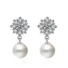 Pendientes de Aguja de Plata S925 Douyin para Mujer, Nuevos Pendientes de Molinillo Pequeño Giratorios, Pendientes Sencillos de Yiwu de Lujo Ligero con Diamantes Completos