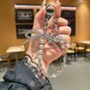 Celebridade da Internet Estéreo de Alta Qualidade Pingente de Corrente para Celular com Laço de Cristal Chaveiro Cordão de Celular com Pérola Corrente para Bolsa