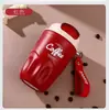 Popular Taza de Acero Inoxidable 316 Estilo Ins con Pantalla de Temperatura, Doble Pared Aislada con Correa, Taza de Viaje Portátil y Elegante
