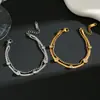 Pulsera de Acero de Titanio de Doble Capa con Números Romanos, Sencilla y Personalizada, Transfronteriza para Mujer, Pulsera de Moda Trendy Ins de Celebridad de Internet de Nicho