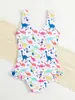 Nuevo Bikini para Bebé Europeo y Americano Traje de Baño Infantil Niñas Dibujos Animados Bikini para Niña Traje de Baño Transfronterizo Stock Disponible Venta al por Mayor