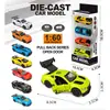 Transfronterizo 1:60 Simulación 8 Modelos Mixtos Abren Tres Puertas Tira Hacia Atrás Graffiti Aleación Coche de Carreras Juguete Fábrica Mayorista