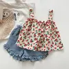Conjunto de Niña 2026 Nueva Moda de Verano Estilo Coreano Cómodo y Elegante Lindo Short con Tirantes Conjunto de Dos Piezas