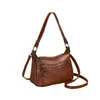 Bolso de hombro de cuero suave de venta caliente transfronteriza para mujeres de mediana edad, nuevo modelo 2026, bolso cruzado de gran capacidad, elegante y versátil, al por mayor