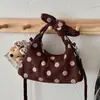 Bolsa de mão feminina em camurça 2026 novo modelo outono, bolsa de ombro e transversal Maillard de alta qualidade vintage para o dia a dia