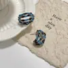 Pendientes Europeos y Americanos Elegantes Combinan con Todo Incrustados de Diamantes Irregulares Multicapa Lujo Ligero Sentido de Gama Alta Nicho Únicos Populares para Mujer