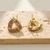 Pendientes Triangulares de Zirconia de Gama Alta, Modernos y Versátiles, Accesorios de Viaje con Diseño de Nicho