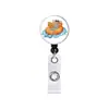 Insignia de Calavera Insignia de Enfermera Retráctil con Fantasma de Resina Clip Giratorio de Fácil Extracción Clip de Cocodrilo Festivo Carrete Retráctil de Fácil Extracción Médico