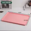 Bandeja de Paja de Trigo Estilo Nórdico Ins Bandeja Rectangular de Plástico para Uso Doméstico Taza para Empanadillas Taza de Té Plato Plato de Frutas