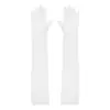 Guantes Transparentes Extra Largos para Mujer, Guantes de Encaje Negro de Alta Elasticidad, Guantes de Malla Semitransparentes para Performance de Ópera y Noche