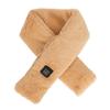 Bufanda de moda de imitación de pelo de conejo transfronteriza, calentamiento cálido de invierno USB, bufanda de Navidad, protección del cuello, carga del cuello