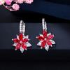 Cao Shi deseo nueva moda caliente exquisita flor pendientes de mujer brillantes multicolor creativa flor joyería para orejas