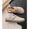 Sandálias Meias Slip-On Estilo Birkenstock para Mulheres, Novidade Tendência Primavera 2025, Dupla Utilização, Sola Grossa, Sandálias Fechadas no Dedo Estilo Japonês