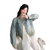 Moda Casual de Otoño 2026, Chaqueta Corta de Mezclilla a la Moda con Adorno de Encaje, Adelgazante, Rejuvenecedora y Aclaradora de Piel, Diseño Cómodo