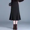 Elegante y estiloso faldón de sirena para mujer, perfecto para el trabajo o para uso casual, con un diseño brillante, cintura alta, efecto adelgazante y un corte a media pierna, una nueva colección primavera/otoño 2026