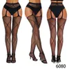 Medias de tirantes con entrepierna abierta para comercio exterior en stock, Medias de tirantes de una sola pieza, Medias de red para mujer, Bodystocking de red sexy